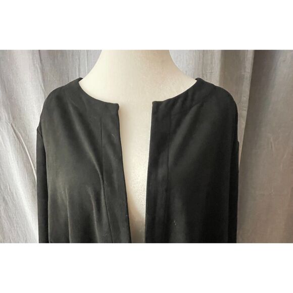 Bob Mackie Wearable Art Black Laser Cut Open Jacket 2X Plus Size - Picture 4 of 15